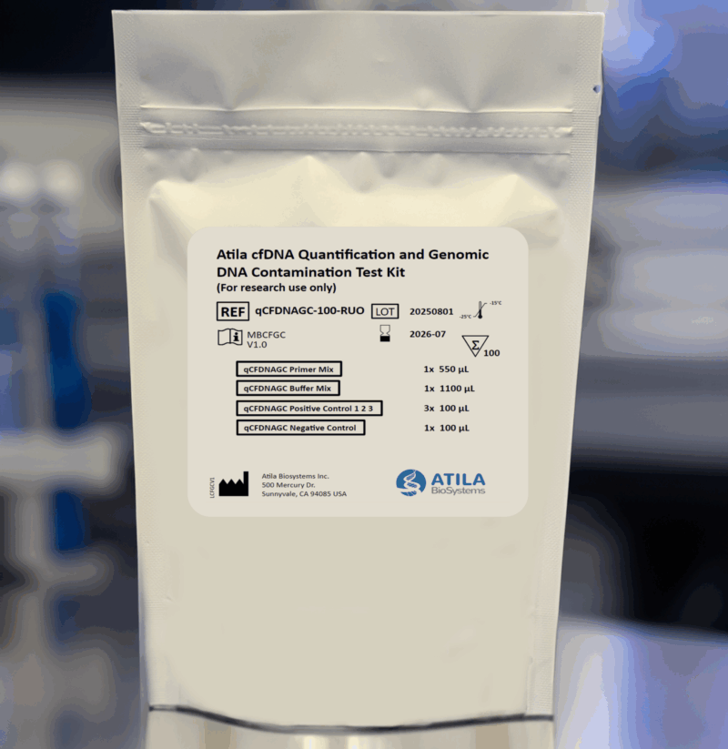 Atila cfDNA Quantification and Genomic DNA Contamination Test Kit
